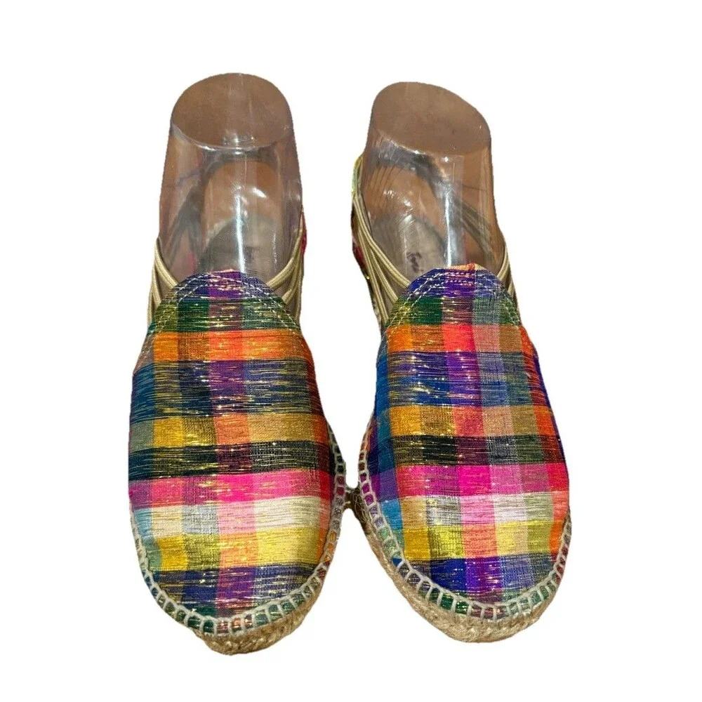 Toni Pons Gold Metallic Slingback Espadrille Sandals Women's EU Size 36/US 5.5-6
